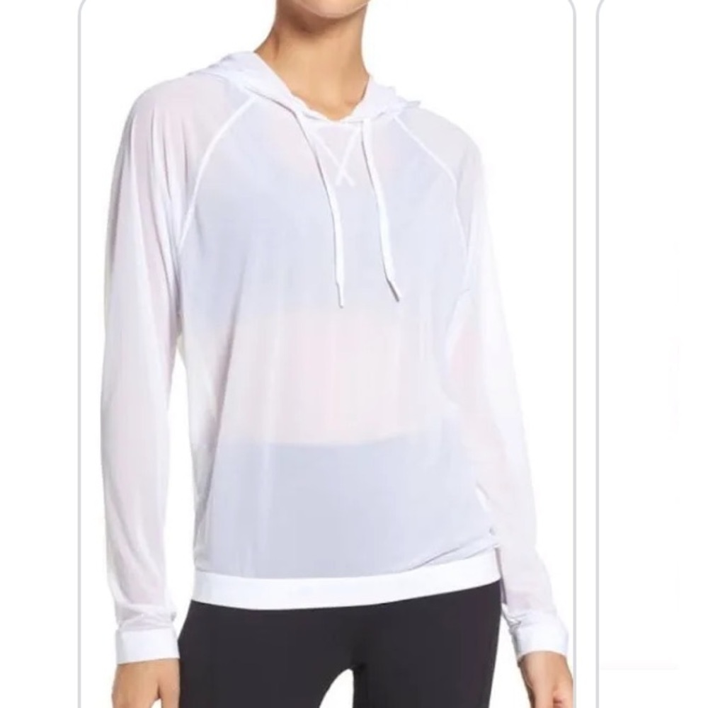 Zella Innovate Sheer Lightweight Hoodie Sweatshirt